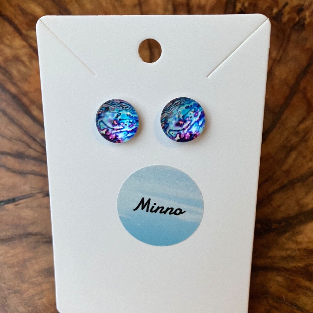 Multi-Pack- Dichroic look Stud Earrings -four pair